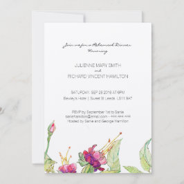 Invitaciones a la cena de Boho Boda Floral