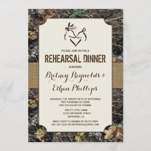 Invitaciones a la cena de cacería de ciervos de ca