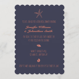 Invitaciones a la cena de conchas de la marina