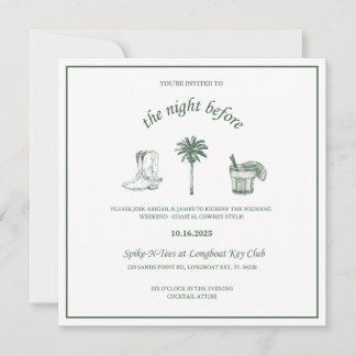 Invitaciones a la cena de Cowboy en la costa