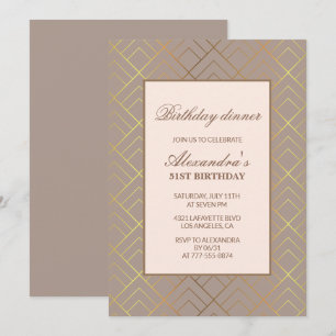 Invitaciones a la cena de cumpleaños número 51 de 