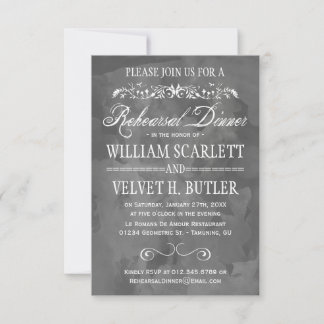Invitaciones a la cena de ensayo de acuarela