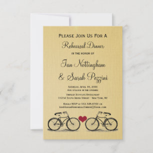 Invitaciones a la cena de ensayo de bicicleta de é