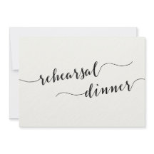 Invitaciones a la cena de ensayo de Bodas blancos