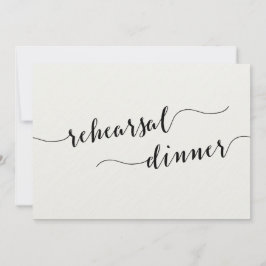 Invitaciones a la cena de ensayo de Bodas blancos