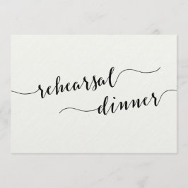 Invitaciones a la cena de ensayo de Bodas blancos