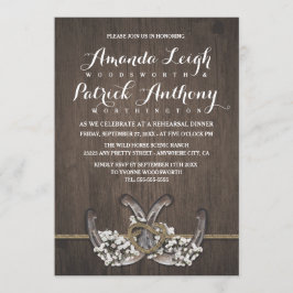 Invitaciones a la cena de ensayo de herradura