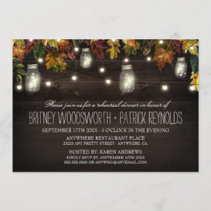 Invitaciones a la cena de ensayo de la celebración