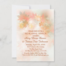 Invitaciones a la cena de ensayo de niebla de otoñ