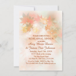 Invitaciones a la cena de ensayo de niebla de otoñ