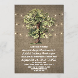 Invitaciones a la cena de ensayo de roble vintage