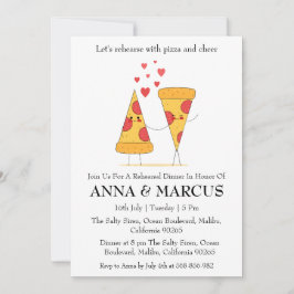 invitaciones a la cena de ensayo divertida de amor