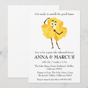 invitaciones a la cena de ensayo divertido