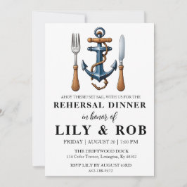 Invitaciones a la cena de ensayo náutico de Anchor
