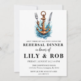 Invitaciones a la cena de ensayo náutico de Anchor