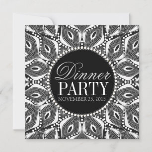 Invitaciones a la cena de la Serpiente Tribal Blan