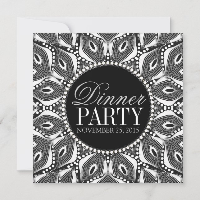 Invitaciones a la cena de la Serpiente Tribal Blan (Anverso)