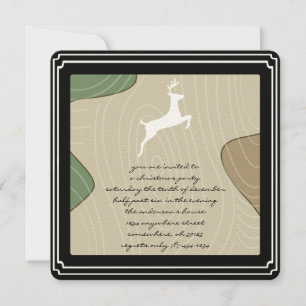 Invitaciones a la cena de los Navidades Deer Silho