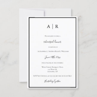 Invitaciones a la cena de monograma