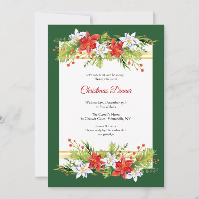 Invitaciones a la Cena de Navidad (Anverso)