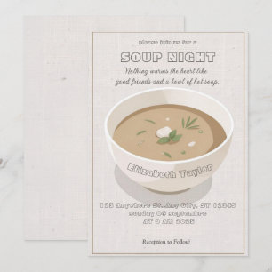 Invitaciones a la Cena de Noche de Sopa