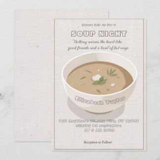 Invitaciones a la Cena de Noche de Sopa
