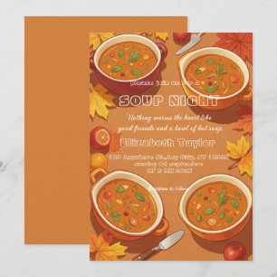 Invitaciones a la Cena de Noche de Sopa