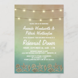 Invitaciones a la cena de Starfish + Seashell