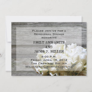Invitaciones a la cena de un ensayo de flores rust