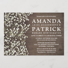 Invitaciones a la cena de un ensayo de madera de a