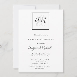 Invitaciones a la cena de un ensayo de monograma m
