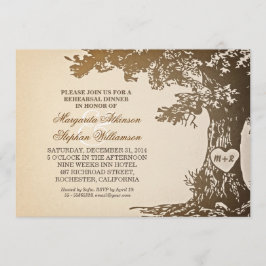 invitaciones a la cena de un ensayo de roble antig