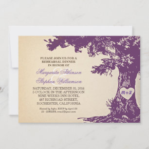 invitaciones a la cena de un ensayo de roble antig