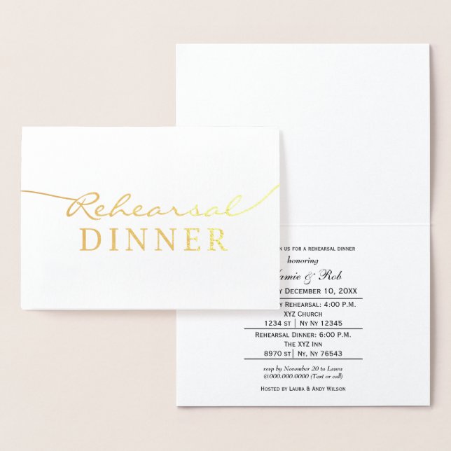 Invitaciones a la cena de un ensayo elegante (Demostración)