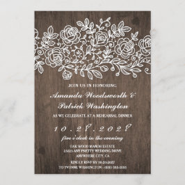 Invitaciones a la cena de un ensayo rústico de mad