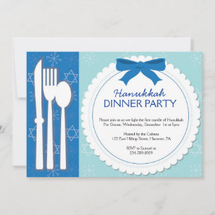 Invitaciones a la cena en Hanukkah