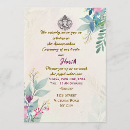 Invitaciones a la Ceremonia de Annaprashan 