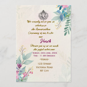 Invitaciones a la Ceremonia de Annaprashan 