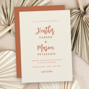 Invitaciones a la ceremonia de Boda del desierto d