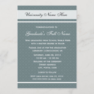 Invitaciones a la ceremonia de graduación (convoca