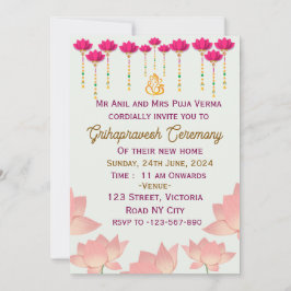 Invitaciones a la ceremonia de Grihapravesh