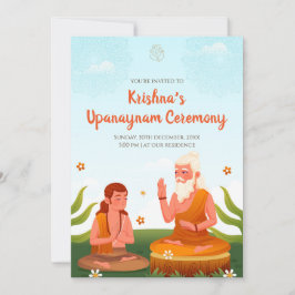 Invitaciones a la ceremonia de hilos y a Upanayana