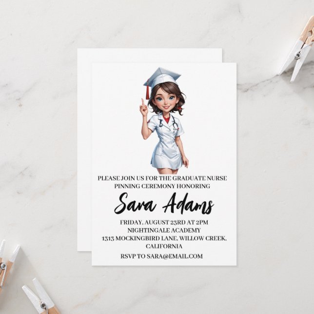 invitaciones a la ceremonia moderna y sencilla de  (Anverso/Reverso In Situ)