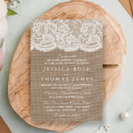 Invitaciones a la colección de Bodas Burlap & Lace