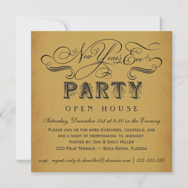 Invitaciones a la cosecha de Fiesta de Año Nuevo (Anverso)