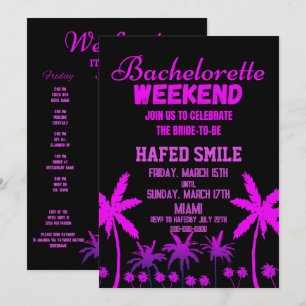 Invitaciones a la despedida de soltera en Miami