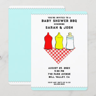 Invitaciones a la ducha BBQ Baby
