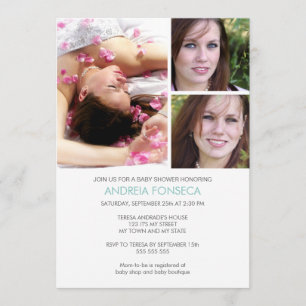 Invitaciones a la ducha bebé con fotos personales: