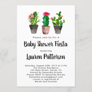 Invitaciones a la ducha con agua, Fiesta