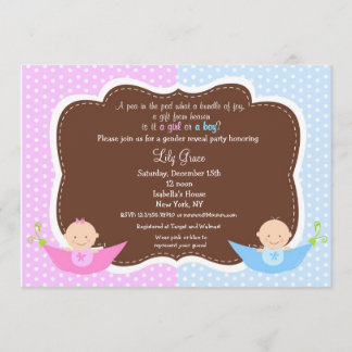 Invitaciones a la ducha con Fiesta para revelar se